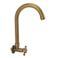 thumbnail image 4 of Outdoor Kitchen Sink Faucet, 360 Degree Rotation Single Cold Water Garden Outdoor Faucet, Antique In Wall Frost Crack Prevention Flexible Neck Laundry Room Tap Bar Faucet Tap, 4 of 8