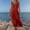 Red, variant on asdoklhq Jumper Dress Summer Dresses for Women Women'S Solid-Color Casual V-Neck Sleeveless Dress Gray 2X