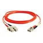 C2G 33154 OM1 Fiber Optic Cable - LC-SC 62.5/125 Duplex Multimode PVC Fiber Cable, Orange (3.3 Feet, 1 Meter)