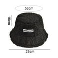 thumbnail image 2 of Gorro cloche cálido para mujer, gorro de pescador liso para invierno, 2 of 5
