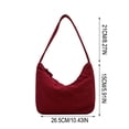 thumbnail image 3 of EARKITY Women's Solid Color Handheld Bag Large Capacity Soft Nylon Bag Armpit Bag Style Shoulder, 3 of 6