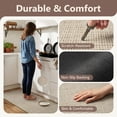 thumbnail image 4 of VUNATE Kitchen Rugs 20"x32" Woven Non Slip Kitchen Mat, Absorbent Washable Kitchen Rug with Durable Backing, Soft Low Profile Floor Mat for Kitchen Sink, Entryway, Laundry Room Beige, 4 of 7