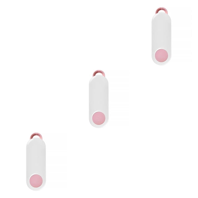 Inteprter Colgador de ropa organizador montaje en pared ahorro de espacio estante de almacenamiento lateral plástico anticaída baño ropa gancho soporte Rosado 3piezas Inteprter CBP196078
