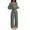 Green White Stripe, variant on Lounge Sets for Women Off Shoulder Pajamas Long Sleeve Loungewear