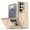 Desertgold, variant on Magnetic Case for Samsung Galaxy S25 Plus / S24 Plus with Kickstand, Compatible with Magsafe, Built-in Camera Stash Stand, Military Protection, Frosted Skin Feeling Phone Case, Gray
