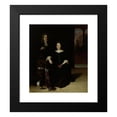 thumbnail image 2 of Matthias Wulfraet 20x23 Black Modern Framed Museum Art Print Titled - Portrait of a Woman and a Man in an Interior (1694), 2 of 5