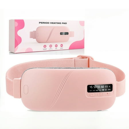 Heating Pad for Menstrual Cramps Relief, Portable Cordless Heating Pad for Stomach, Back, and Belly, 3-Speed Temperature Adjustment, 4-Speed Massage Modes for Women and Girl