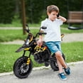 thumbnail image 2 of Qaba 12V Aprilia Licenced Electric Motorcycle, Kids Dirt Bike, Yellow, 2 of 10