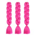 thumbnail image 1 of Sonducket Extensiones de cabello de colores, peluca bonita exquisita reutilizable, trenzas sintéticas resistentes al calor, accesorios de peluquero, Accesorio para el cabello Rosa roja Sonducket AP012968-10, 1 of 6