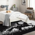 thumbnail image 4 of Cowboy Rugs for Living Room - 3x4 Rug - Cowboy Rug - Western Horse Riding Area Rug - Boys Wild West Rugs - Black and White Carpet, 4 of 7