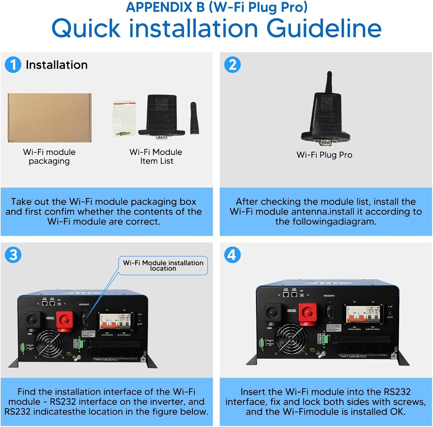 8KW Solar Hybrid Inverter Off Grid Inverter 110/220Vac Low Frequency DC 48V AC Input 240V AC Output 120V/240V Split Phase Pure Sine Wave Power Converter with 2x80A MPPT Charger Controller 8000W