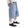 thumbnail image 5 of KVPLBQFD Baggy Jean for Boys Y2k Cargo Denim Shorts Elastic Waist Distressed Jorts for Teens Aesthetic Casual Streetwear Boys Summer Clothes, 5 of 10