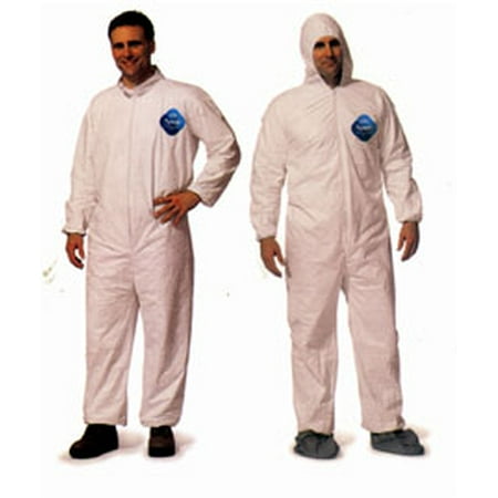Tyvek Coveralls with Hood, Boots and Elastic Wrists (25 per case) Size X-Large
