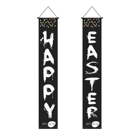 

Easter Door Hanging Flag Home Door Decoration Bunny Colorful Eggs Alphabet Pattern Festive Atmosphere Decoration Supplies Hot Sale Clearance