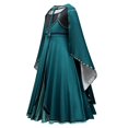thumbnail image 3 of Seaehey Anna Cosplay Disfraz Princesa Vestido De Halloween Show Largo Cape Angels Niñas Verde, 3 of 3