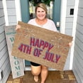 thumbnail image 2 of Mar 4th Of July Door Mat Summer Door Mats Patriotic Memorial Day Decor Fun Alphabet Doormat‘HAPPY 4TH of JULY' with Non-silp Backing Independence Day Rug Coir Floor Mat ,Welcome Mat 16''x24'', 2 of 6