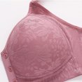 thumbnail image 6 of Xdegoge Front Closure Bra for Women Wireless Full Coverage Bralette with Elegant Floral Lace Overlay Breathable Mesh Side Smoothing Wide Straps Posture Bra for Large Bust Comfort, 6 of 9