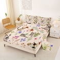 thumbnail image 2 of jejeloiu Wildflower Kitten Cat Full Size Sheets For Girls,Woodland Animal Print Bed Sheets For Girl,4 Pieces, 2 of 6