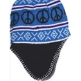 thumbnail image 4 of SWAK Girl's Emoji Peace Sign Knit Hat with Ear Flaps and Pom in 3 Vivid Colors, 4 of 4