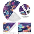 thumbnail image 5 of FMSHPON Butterfly Dahlia Flowers Xmas Christmas Tree Skirt Stand Mat for Holiday Party Decoration Indoor Outdoor 36 inches, 5 of 6