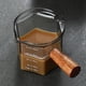 thumbnail image 4 of Tazas de espresso con mango de madera, taza medidora de vidrio con escala, vaso de chupito de espresso con boca en forma de V, accesorios de espresso de vidrio transparente, jarra para espumar leche, 4 of 6