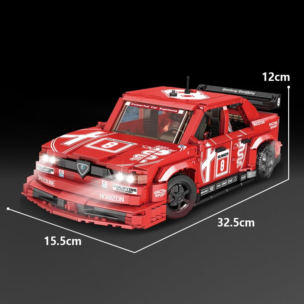 Racing Car Model Building Kit Collectible Display Toy for Adults for Car Enthusiasts and Supercar Fans