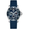 thumbnail image 1 of Longines HydroConquest Automatic Chronograph Stainless Steel Blue Rubber Strap Blue Dial Date Divers Mens Watch L3.783.4.96.9, 1 of 4