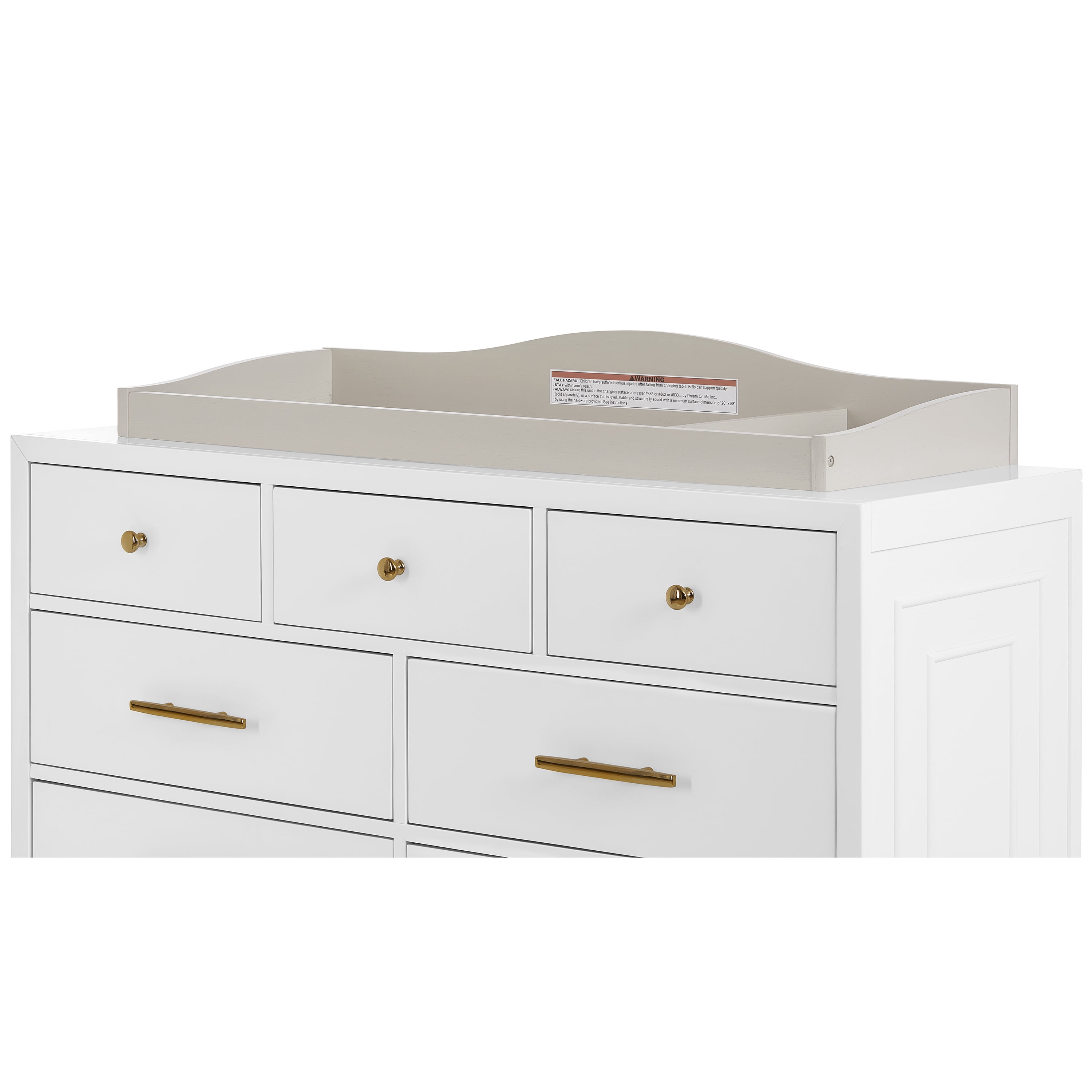 Evolur Fully Assembled Changing Tray, Antique Gray