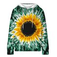thumbnail image 4 of Tqcoqu Women's Tie Dye Waffle Knit Hoodie,Drawstring Hood Long Sleeve Casual Pullover Plus Size Sweatshirt with Kangaroo Pocket, 4 of 6