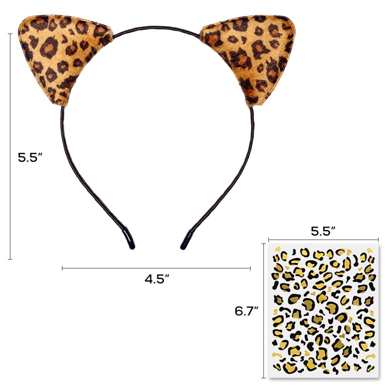 leopard ears headband