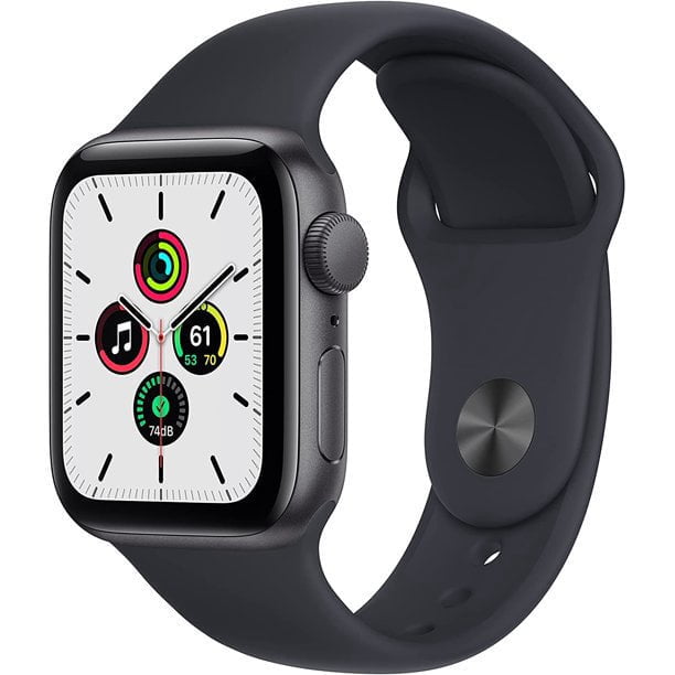 Restored Apple Watch SE (GPS, 44mm) Space Gray Case + Midnight