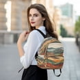 thumbnail image 6 of FORMRS Mini Backpack Purse for Women Travel Daypack Casual Shoulder Bag, Abstract Wavy Landscape, 6 of 7