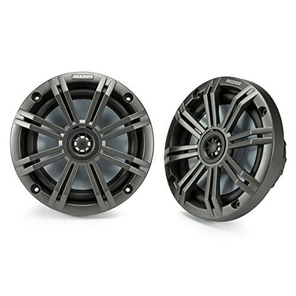 Kicker KM65 6.5-Inch Marine Coaxial Speakers with 3/4-Inch