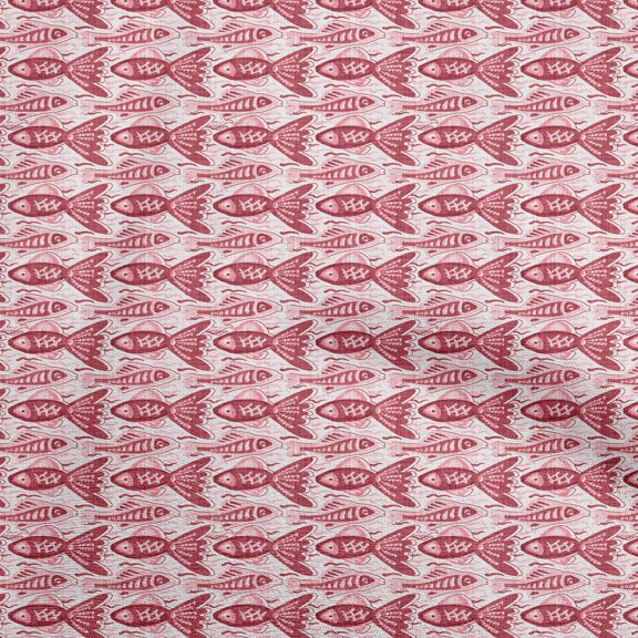 oneOone Cotton Flex Dark Peach Fabric Asian Block Sewing Material Print Fabric By The Yard 40 Inch Wide