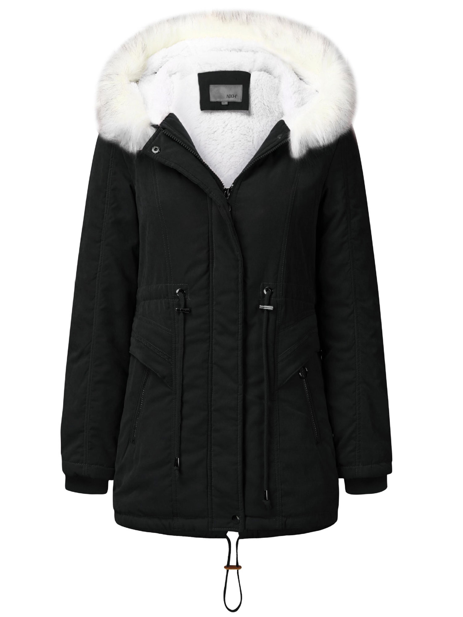 Womens Thicken Fur Hooded Warm Coat Jacket Trench Outwear Winter Parka Overcoat