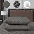 thumbnail image 4 of Quilt Set Twin Size Grey, Classic Geometric Diamond Stitched Pattern, Microfiber Ultra Soft Lightweight Bedspread Coverlet for All Season, 2 Piece Includes 1 Quilt and 1 sham, 4 of 7