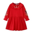 thumbnail image 2 of piuwrlz Kid Girls Unibody Princess Dress Flower Skirts One Piece Skirt Set Red Size 4Y, 2 of 7