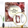 thumbnail image 3 of Designart "Blush Lace Whispering Blooms II" Floral Square Mirror For Wall Decor - Large Pink Square Mirror Printed Wall Decor - Cottage Square Living Room Mirror, 3 of 5