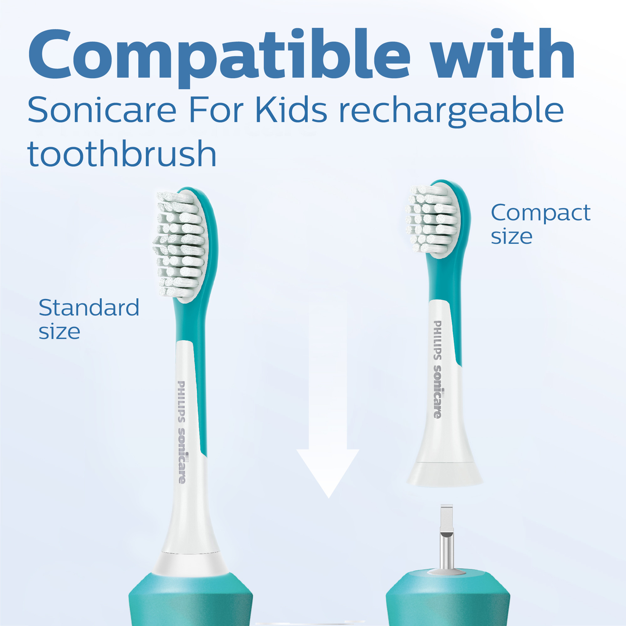 Philips Sonicare For Kids Replacement Toothbrush Heads, HX6032/94, 2-pk ...