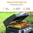 thumbnail image 3 of Brand Man 3-Burner Propane Gas Griddle Grill with High Lid, 504 Sq.In Flat Top Grill with Rolling Cart for Outdoor BBQ, 3 of 10