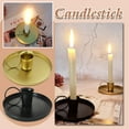 thumbnail image 6 of Tainini 2 Pcs Taper Candle Candlestick Metal Vintage Candle Holders with Handle for Christmas Xmas Dinner Party Decor, 6 of 6