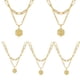 thumbnail image 3 of Collar con colgante de 26 letras en varias capas, tendencia hexagonal, cadena de cuello de clavícula femenina que combina con todo, 3 of 5