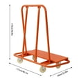 thumbnail image 6 of 3000lbs Drywall Sheet Cart, Plywood Panel Dolly Trolley Truck 4 Swivel Wheels Orange, 6 of 15