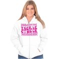 thumbnail image 3 of Tackle Breast Cancer Pink Ribbon Womens Plus Size Graphic Zipper Hoodie Brisco Brands 2X, 3 of 5