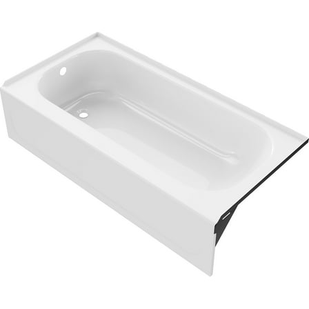 Proflo Pfb14cla Folsom 60" X 30" Three Wall Alcove Enameled Steel Soaking Tub - White