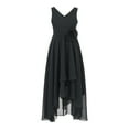 thumbnail image 2 of YONGHS Kids Flower Girls Pleated Chiffon Junior Bridesmaid Dress Wedding Party Gown Black 12, 2 of 5