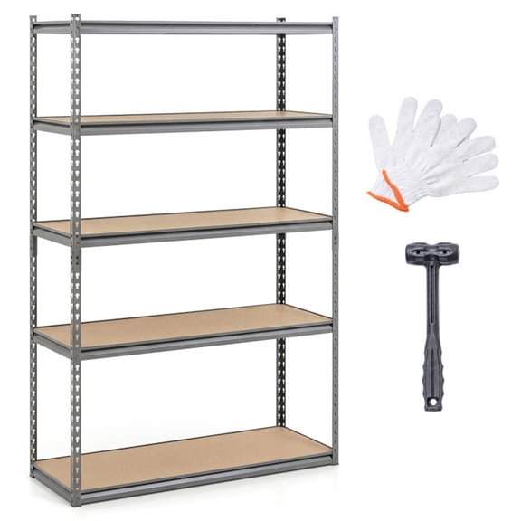 COOKCOK Storage Shelving Unit, 5-Tier Adjustable Storage Shelves, 48" L x 18" W x 72" H Heavy Duty Garage Storage Shelves, Metal Shelves for Kitchen Pantry Basement Bathroom Laundry