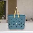 thumbnail image 6 of EHJRE Beach Tote Bag Creative Storage Basket Easy to Clean Portable with Holes Bathing blue, 6 of 9