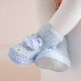 thumbnail image 6 of iOPQO Toddler Socks, Fluffy Socks, Baby Girl Socks, Toddler Non Slip Socks, Thick Fuzzy Socks, Blue L, 6 of 9