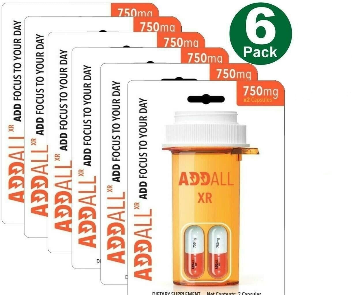 Addall XR Brain Booster Energy Strength Supplement Focus Memory 